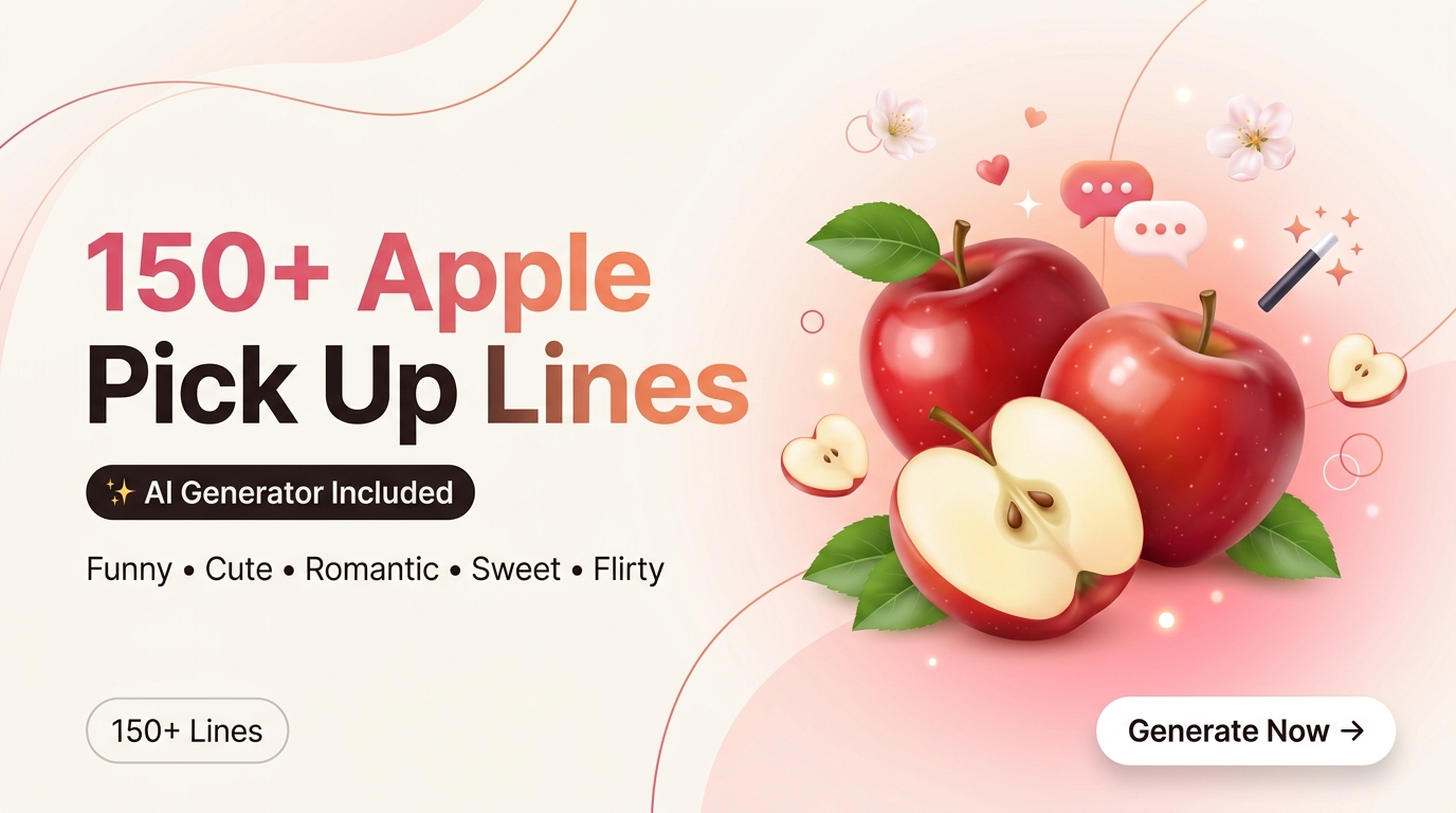 150+ Apple Pick Up Lines & Generator