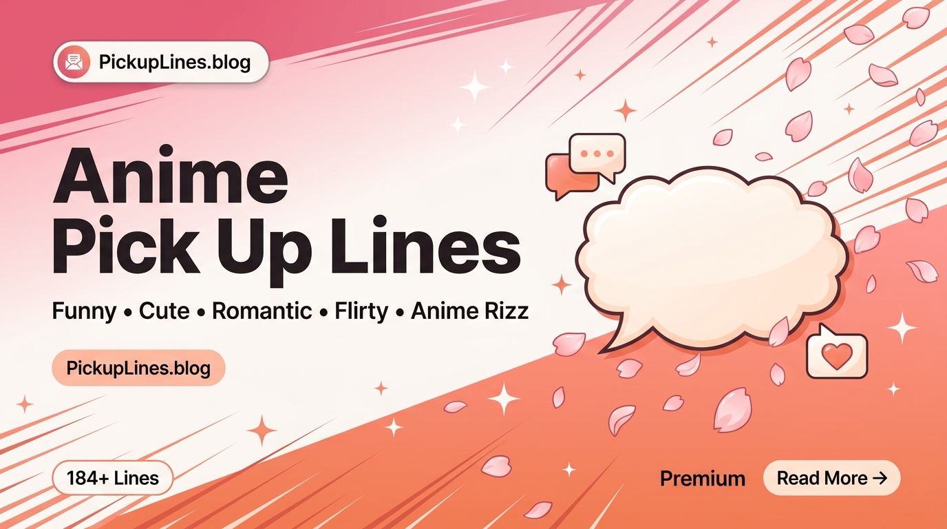 184 Anime Pick Up Lines With Main-Character Rizz