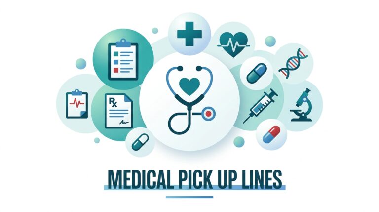 Funny, cute and clever medical pick up lines for doctors, nurses, med students, healthcare workers, texts and dating apps.