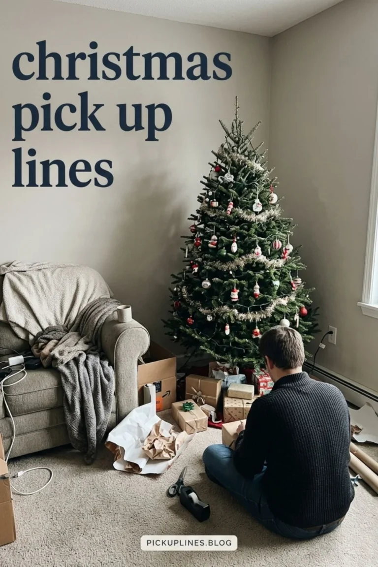 Christmas Pick Up Lines for Cards, Parties and Texts