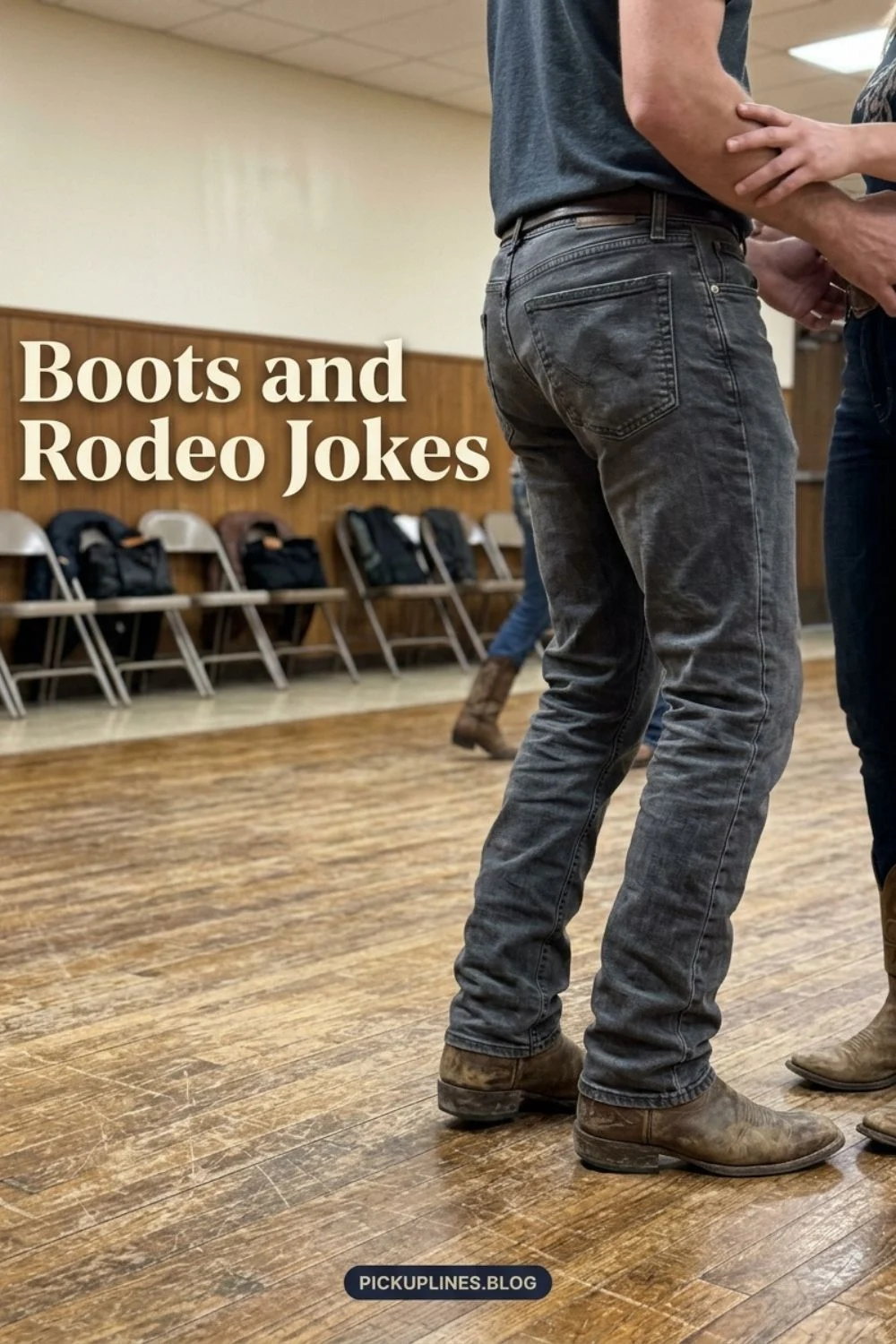 Couple practicing two-step country dancing