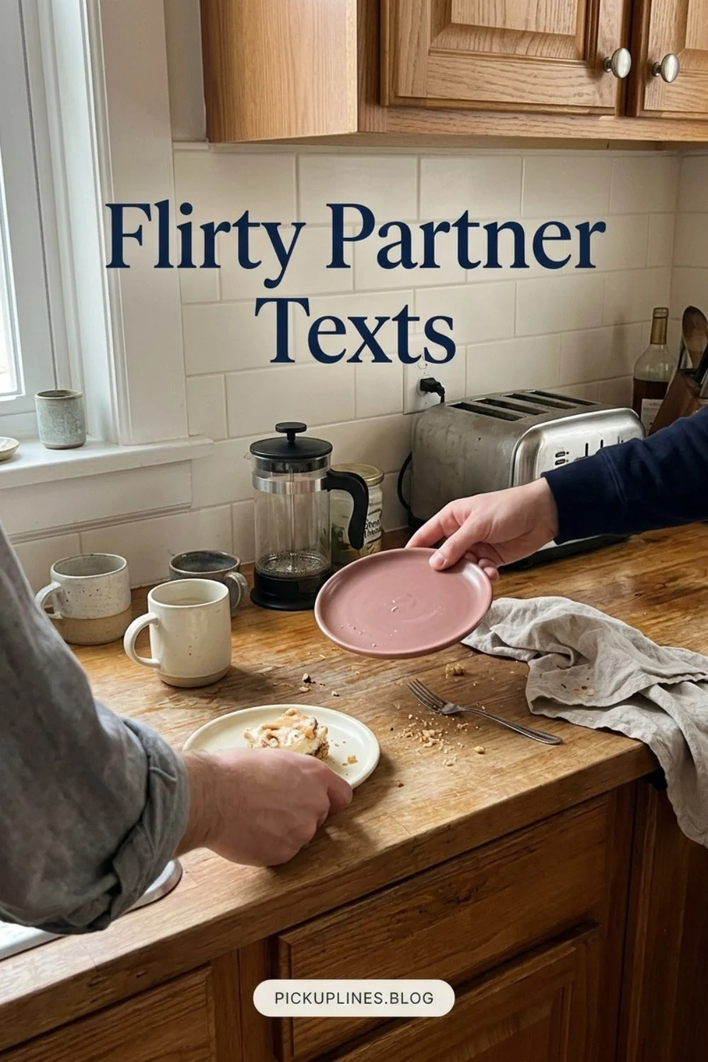 Two adults preparing drinks at a kitchen counter