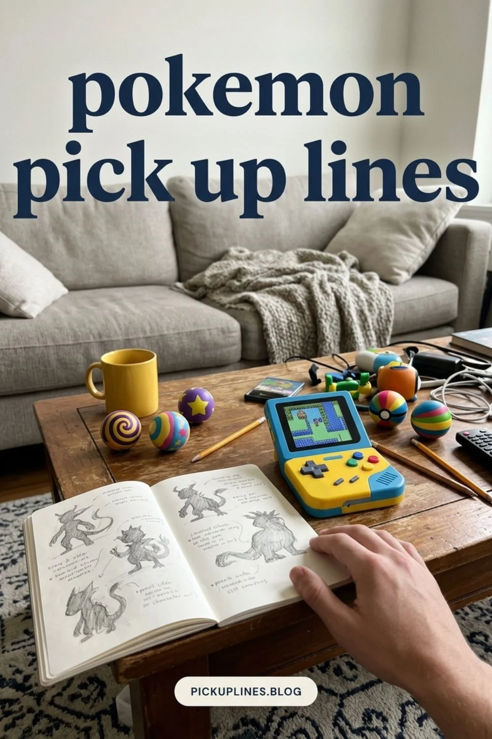 Fantasy handheld game scene for a playful fan conversation